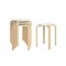 Set of 4 Wooden Stackable Stools Round Birch Wood Chairs, 265 lbs Capacity